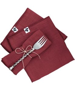 3 Serviettes de table Gaia - Bordeaux