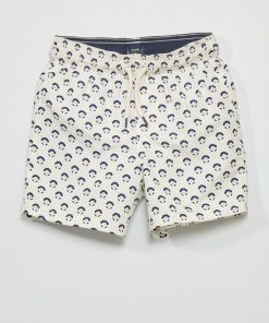Short de bain imprimé - Blanc
