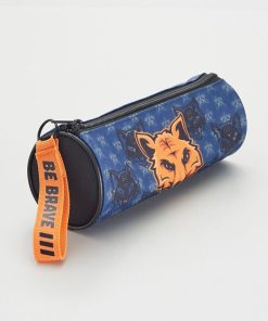 Trousse avec imprimé - bleu