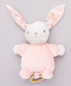 Peluche lapin musicale - rose