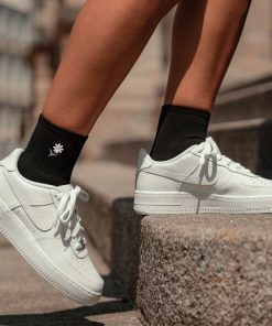 Chaussettes En Coton Fleurs- Sockup- 35-43 - Noir