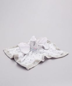 Doudou mouchoir 'Dumbo' - blanc/gris