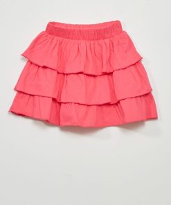 Jupe volantée - fuchsia