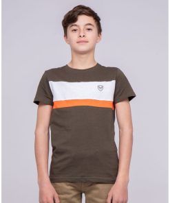 T-shirt col rond pur coton NAMLET-J - Kaki