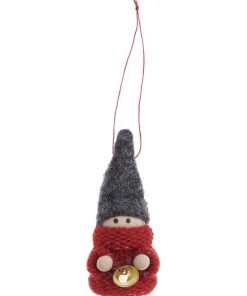 Petit lutin à suspendre avec grelot - Rouge