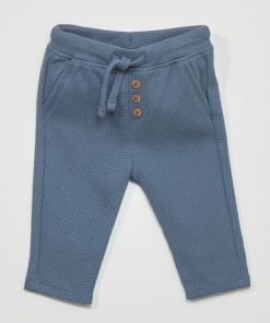 Pantalon de jogging en maille gaufrée - Bleu