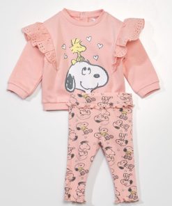 Ensemble sweat + legging 'Snoopy' - Rose