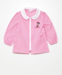 Tablier court imprimé 'vichy' 'Minnie' - Rose