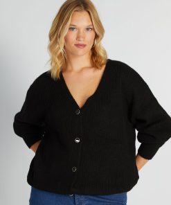 Gilet en maille - noir