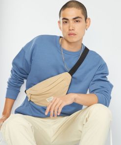 Sweat en molleton uni - Bleu
