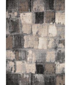 Tapis salon 160x230 CARREAULEGANT 01 Gris OEKO TEX idéal pour le salon - Gris