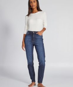 Pantalon slim en denim - 32L - Bleu