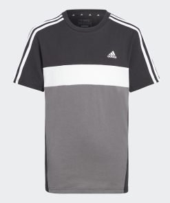 T-shirt à manches courtes 'Adidas' - Noir/gris