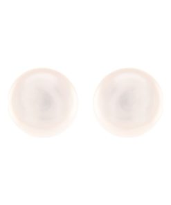 Boucles d'oreilles, essentielles en argent 925 et perle blanche avec finition rhodiée - Argent