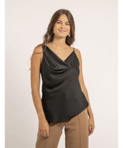 Caraco satin FELANA - Noir