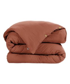 Housse de couette Double Gaze Coton Collection Gaia - Orange