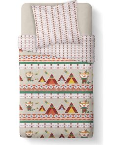 Housse de couette Indien et Cowboy - Blanc