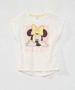 T-shirt en jersey 'DS' pailleté - Blanc