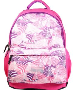 BAGTROTTER Sac à dos 2 compartiments Phileas Rose Zèbre - Rose