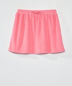Jupe courte en éponge - rose