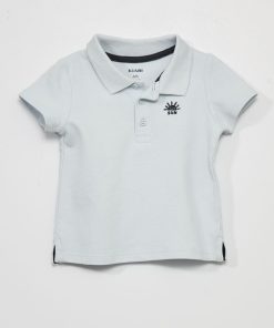 Polo en maille piqué - Bleu