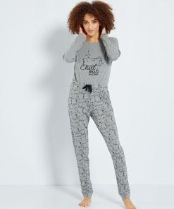 Ensemble en jersey - 2 pièces - gris chiné foncé