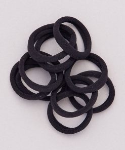 Lot de 10 élastiques pour cheveux - noir