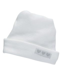 Bonnet de naissance en coton blanc - Blanc