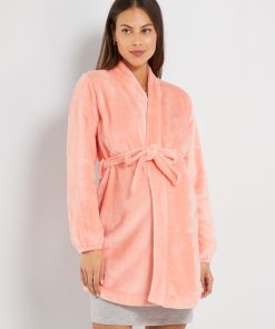 Peignoir polaire - rose