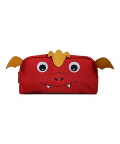 BAGTROTTER Trousse scolaire rectangulaire 3D Dragon Kids Rouge - Rouge