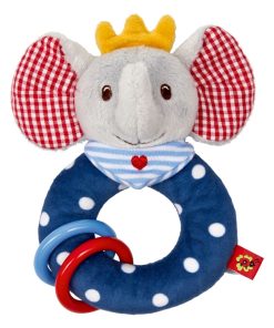 Hochet anneau avec anneaux hochet éléphant - N/A