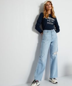 Jean wide leg - Bleu