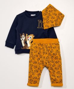 Sweat en molleton 'Tic & Tac' - Jaune/bleu