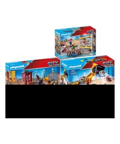 City Action Lot de 3 Articles Mini-pelleteuse + Chargeuse + Ouvriers - N/A