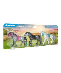 70999 'playmobil' Country 3 Chevaux : Frison, Knabstrupper Et Anda - N/A
