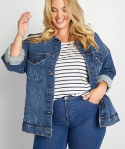 Veste en jean - 4 poches - Bleu brut