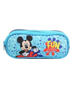 BAGTROTTER Trousse scolaire 2 compartiments DS Mickey Bleu - Bleu