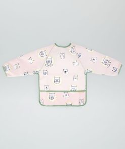 Bavoir tablier imperméable 'Badabulle' - rose