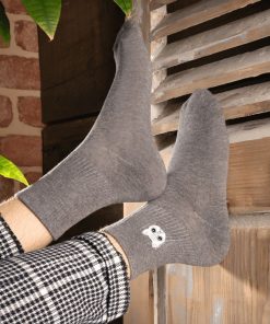 Chaussettes En Coton Chat Grognon- Sockup- 35-43 - Gris