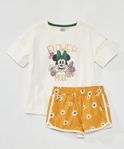Ensemble t-shirt + short 'Minnie' 'DS' - Jaune
