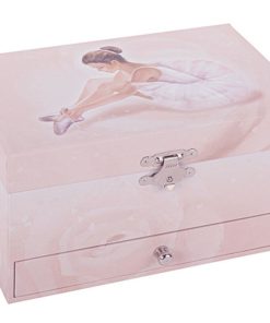 Boîte à bijoux musicale phosphorescente Ballerine rose - N/A