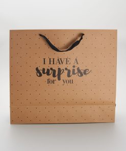Sac cadeau grand modèle - marron