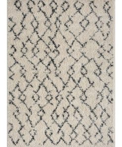 Tapis berbère style 280x370 BENISTYLE 2 Crème idéal pour Grand salon - Ecru
