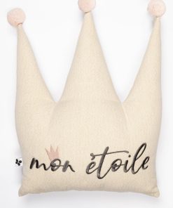 Coussin Mon etoile fleurie - Beige