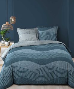 Parure housse couette 240x220 cm Pampelonna - Bleu