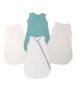 Gigoteuse été en jersey Bio - 'P'tit Basile' - Bleu gris