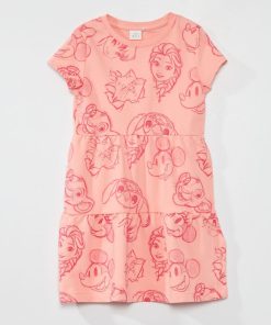 Robe imprimée 'DS' - ROSE
