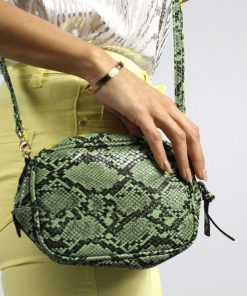 Sac aspect serpent Kebello - Vert