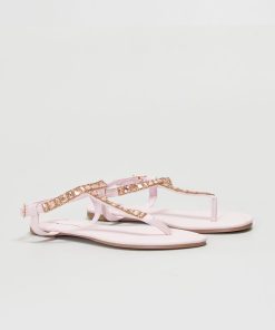 Sandales tongs avec strass - Rose