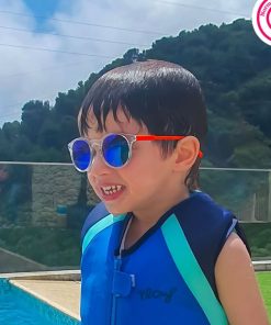 Lunettes de soleil enfant orange et transparent - Orange